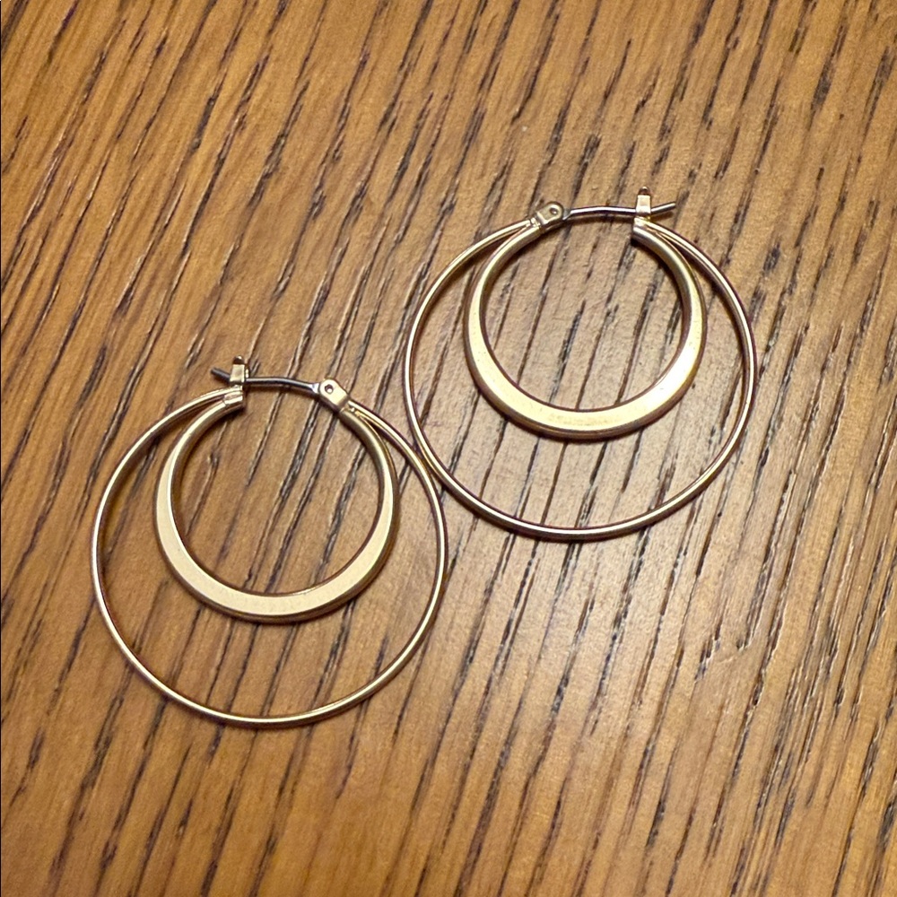 Lucky Brand Gold Hoop Earrings